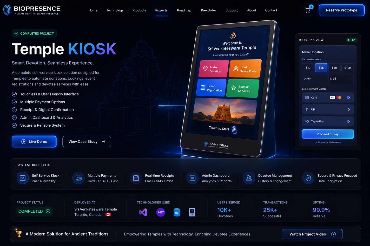Temple Smart Kiosk project showcase